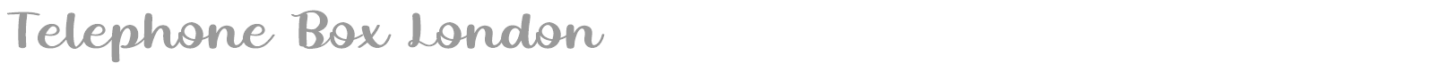 Telephone Box London font preview